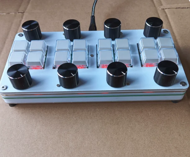 8 switches 8 knobs, Knob USB interface for computer music host software MIDI CC controller