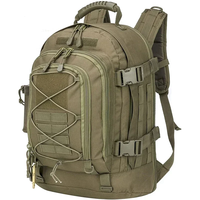Tactische rugzak voor heren 60L Molle Assault-rugzak Heavy Duty waterdichte bug-out tas met grote capaciteit voor wandelen, kamperen, jagen