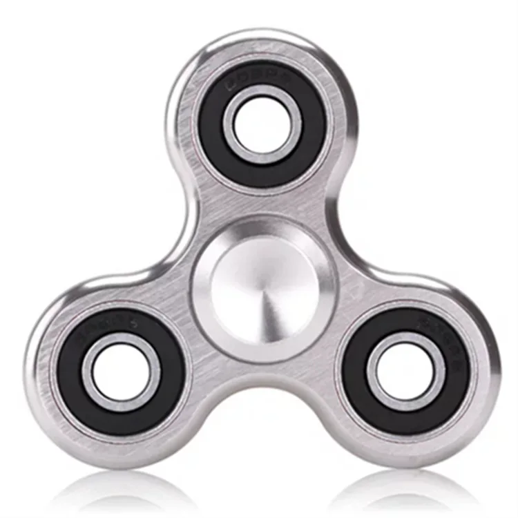 70mm Dreieck Finger Aluminium Legierung Metall Spinner Keine Box R188 Lager Drehen für 3-4 Minuten Kind Spielzeug Dekompression spielzeug Spinner