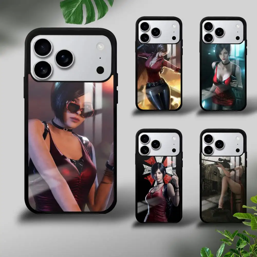 R-Resident Evil Ada Wong حافظة لهاتف آيفون 17 16 15 14 13 12 11 Pro Max Mini Plus مرآة صلبة Funda