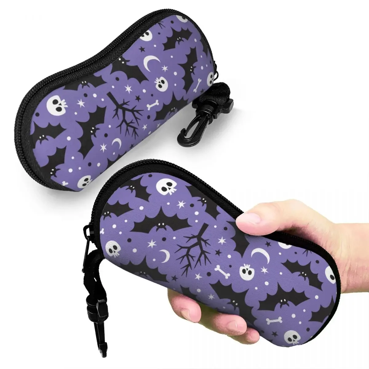 Bat Moon Skull Tree Glasses Case Printing Halloween Party Cartoon Eyeglasses Box Ultra Eye Contacts Case