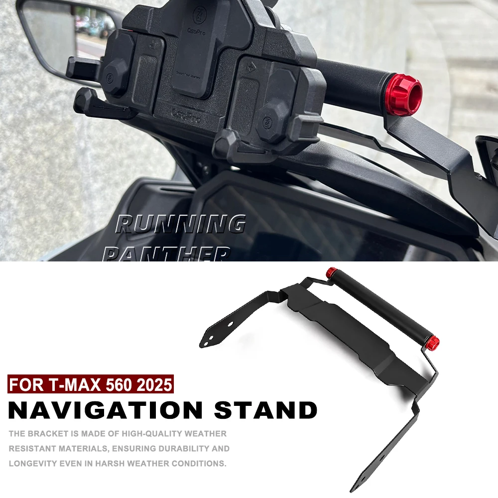 

22 мм для YAMAHA T-MAX 560 TMAX 560 T-MAX560 2025 новые аксессуары для мотоциклов, передний навигационный кронштейн для мобильного телефона, GPS-крепление