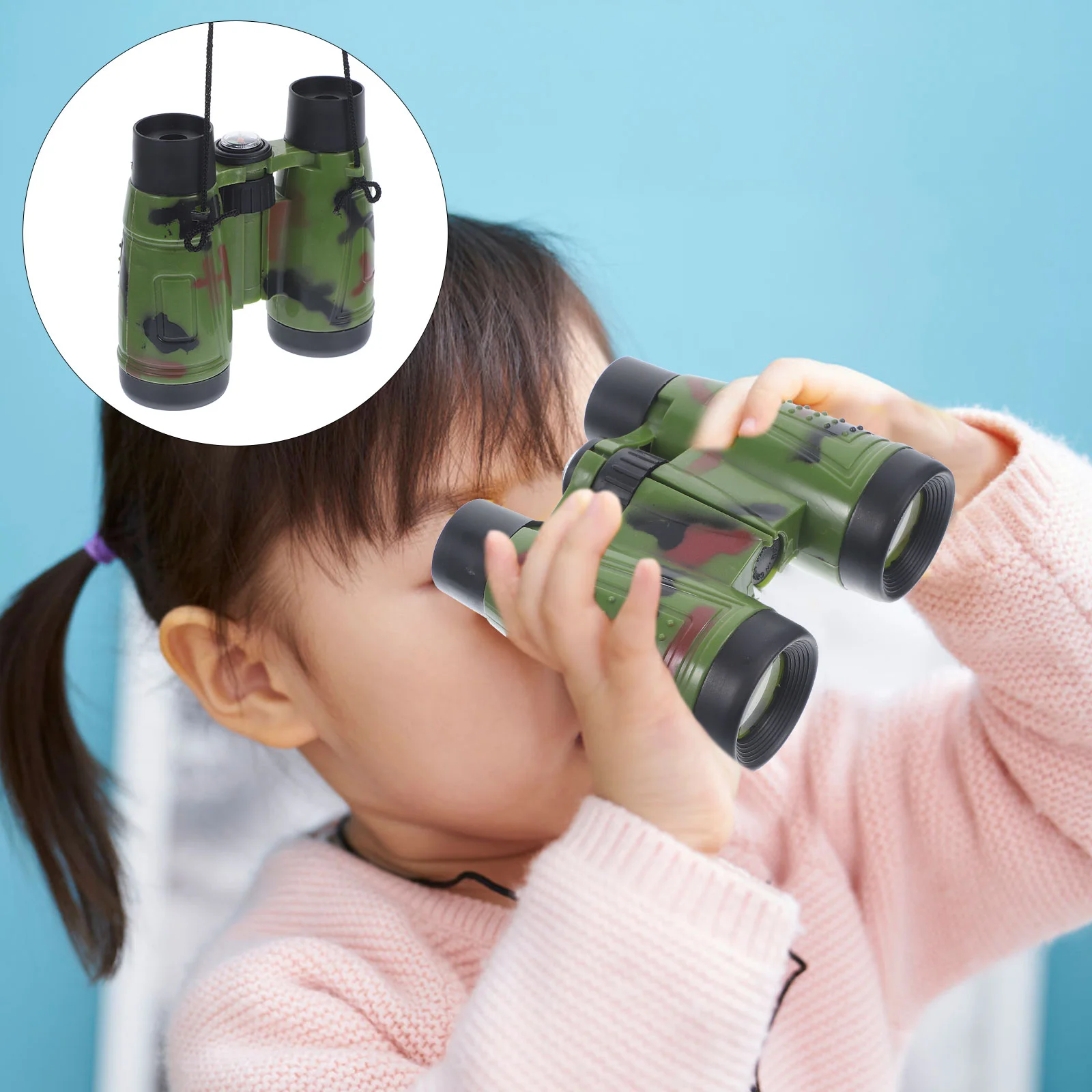 

2 Pcs Telescope Travel Childrens Toys outside Kids Abs Mini Compass Plaything