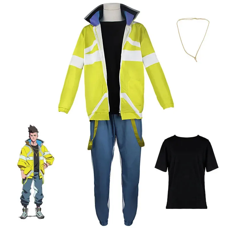 

New 2025 Anime David Martinez Halloween Cyberpunk Edgerunners Cosplay Costume Stand Collar Jacket Hoodie Punk Hall ★AA9X
