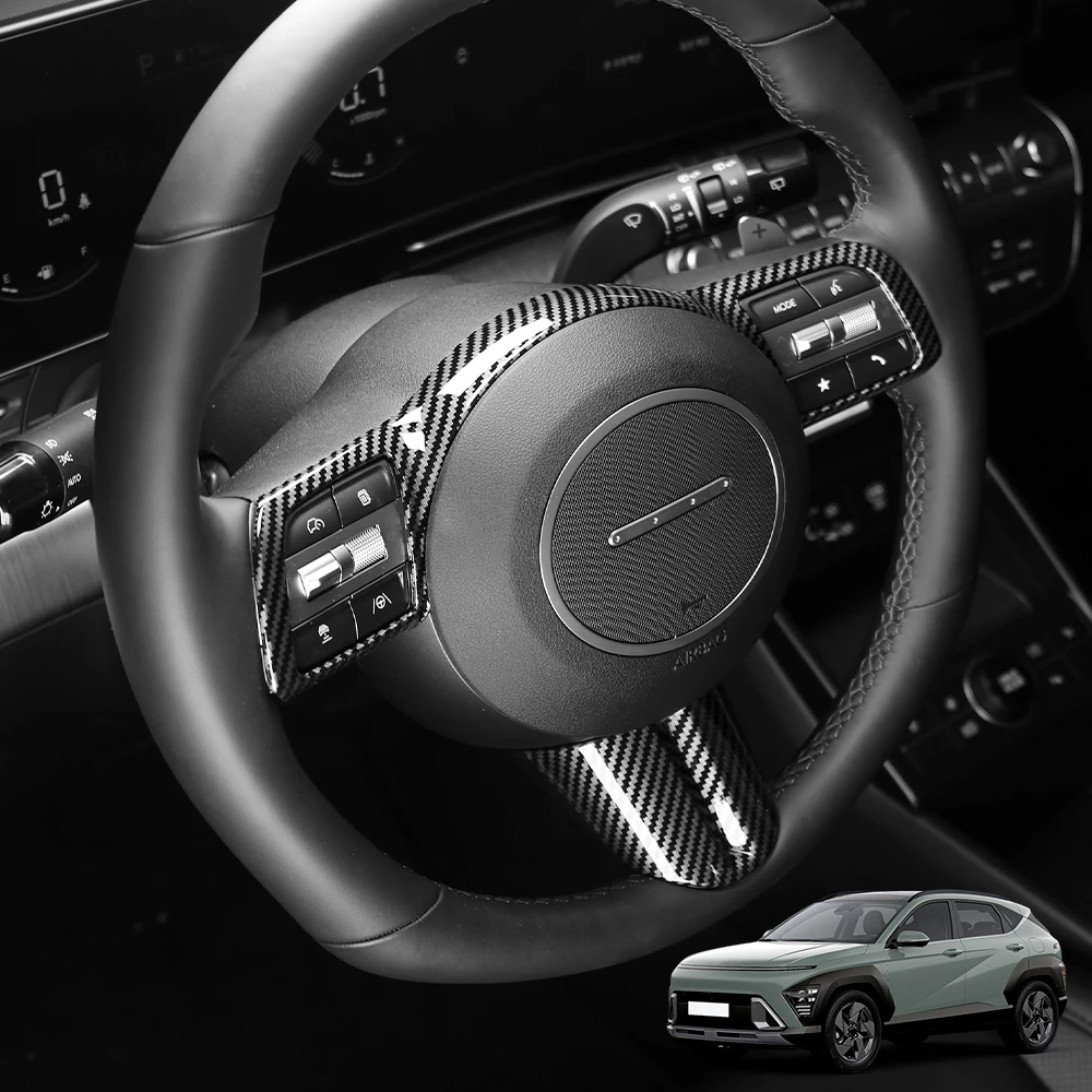 

2 шт., рамка для кнопки рулевого колеса из АБС-пластика, подходит для Hyundai KONA SX2 2024-2026, аксессуары для интерьера с левым/правым рулем