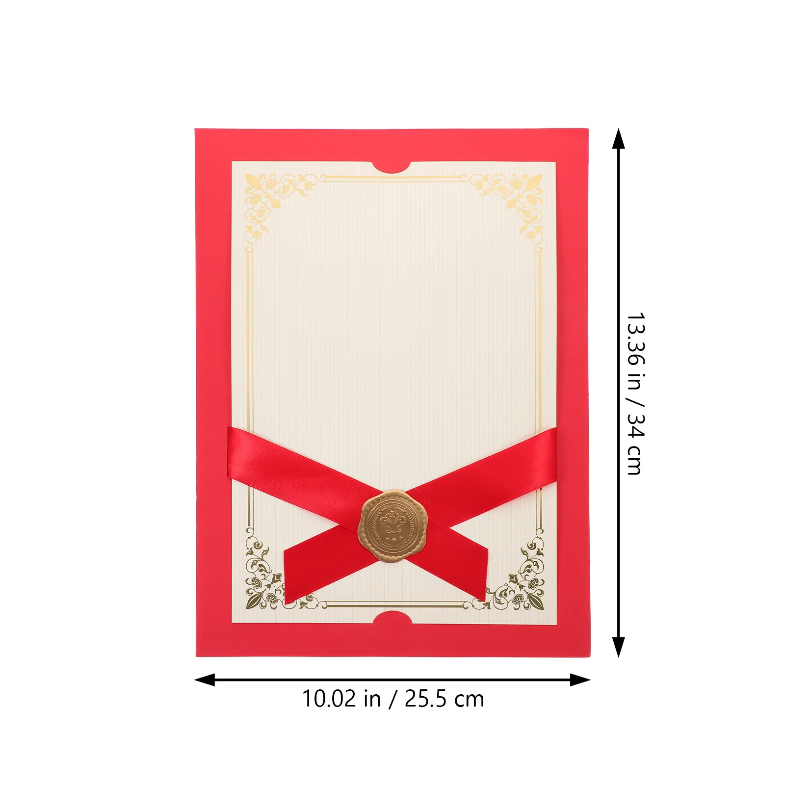 Certificate Cover Paper Stamping Pattern Elegant Diploma Holder Cover for Award Diplomas Office School Document Display Folder