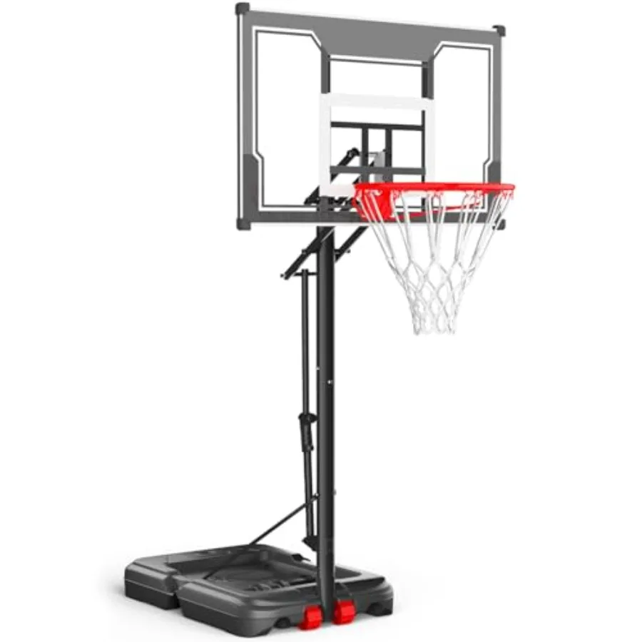 

Уличное баскетбольное кольцо с 45-дюймовой небьющейся пластиной Портативная система баскетбольных ворот с регулируемой высотой от 4 лет