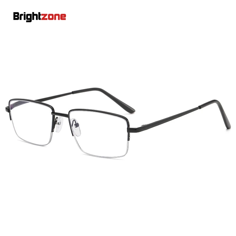 

2023 Male Half Rim Titanium Alloy Spring Hinge Far & Near Hyperopia Multifocal Progressive Readers Reading Glasses Frame For Men