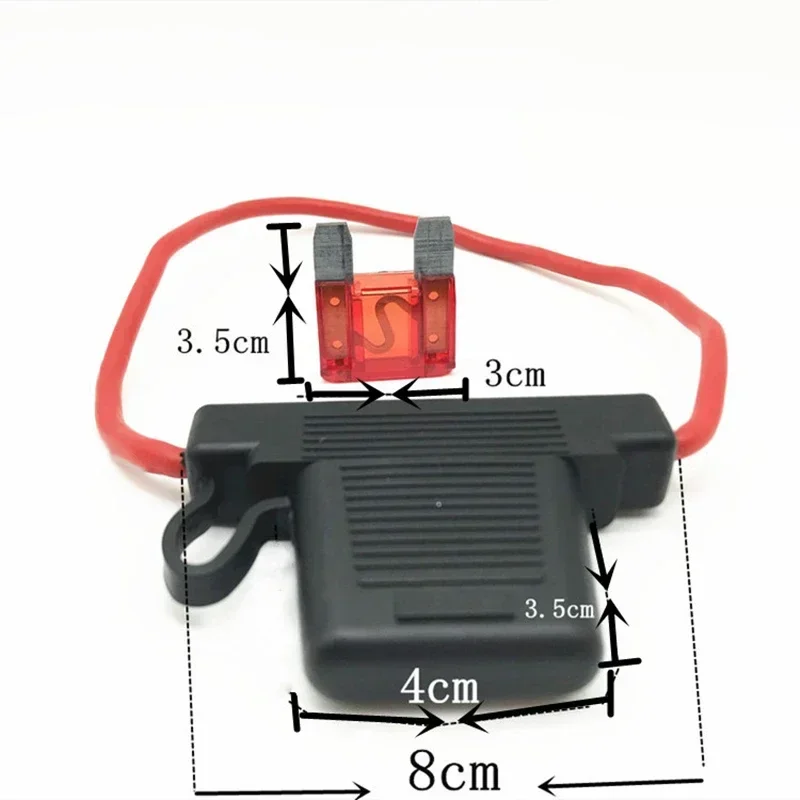 Portafusibile automatico mini piccolo medio impermeabile 32V 18/16/14/12/10AWG e fusibile a lama per auto 2A 3A 5A 7.5A 10A 15A 20A 25A 30A 35A 40A