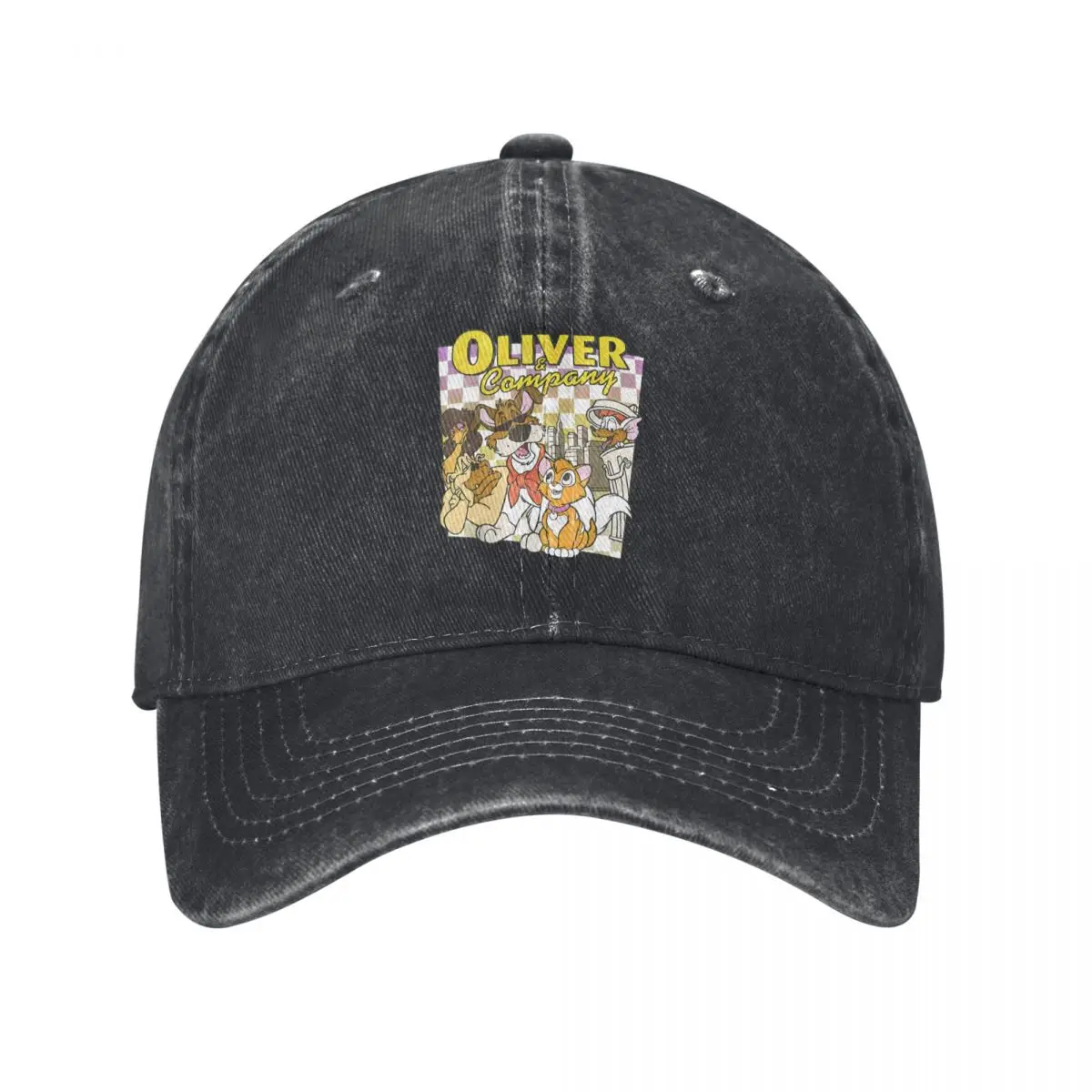 Gorra de camionero de gran tamaño Oliver Company, tablero de ajedrez, paisaje urbano, demin, diseño transpirable, gorra de Golf, gorra de béisbol para hombres