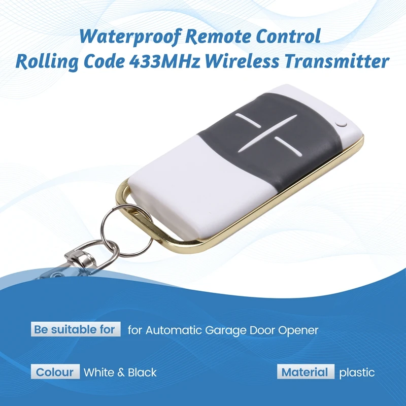 Waterproof Remote Control Rolling Code 433Mhz Wireless Transmitter For Automatic Garage Door Opener