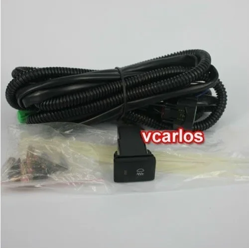 Vcarlos top quality OEM fog lamp with harness, wiring kit and switch for Toyota land cruiser prado FJ150 2010