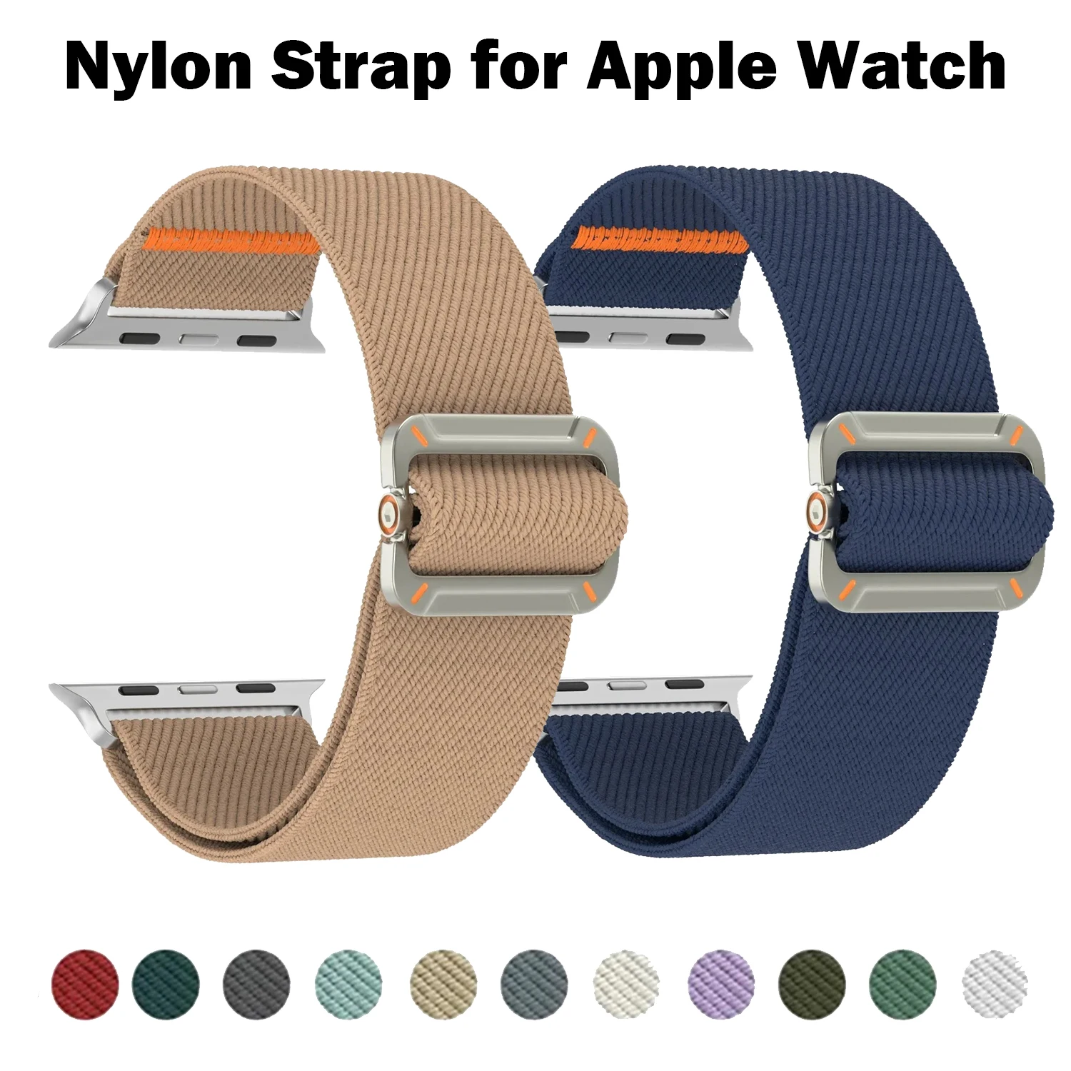 Nylonarmband für Apple Watch Series 11 10 9 8 7 6 46mm 45mm 44mm 42mm 40mm 41mm Sportarmband für iWatch Ultra 2/3 49mm Armband