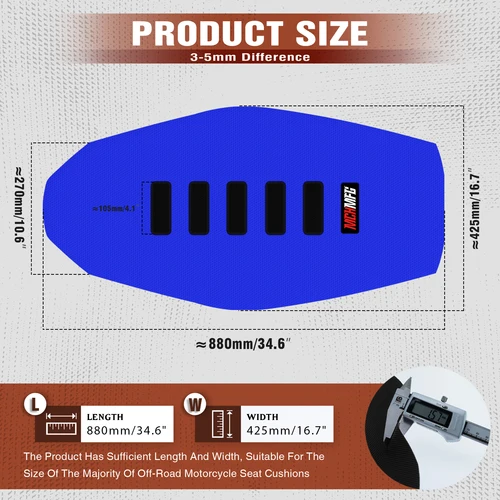 Imagen 2 del producto Fewfuss Cojines de funda de asiento Accesorios de motocicleta impermeables antideslizantes para EXC TC CRF YZF