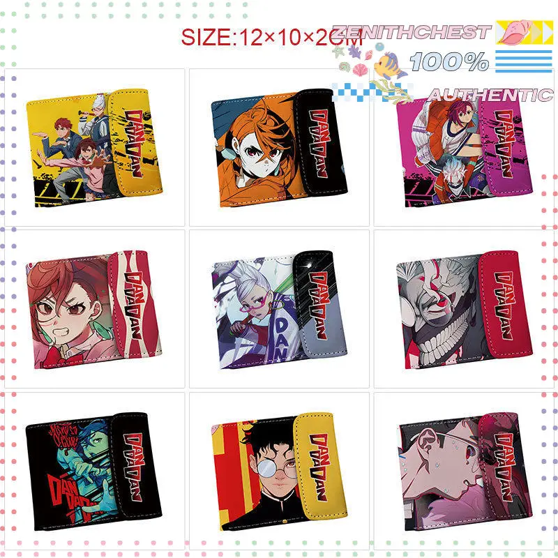 

Anime DAN DA DAN PU Leather Wallet / Snap Button Foldable Short Purse Portable Card Holder Coin Bag For Daily Life Use