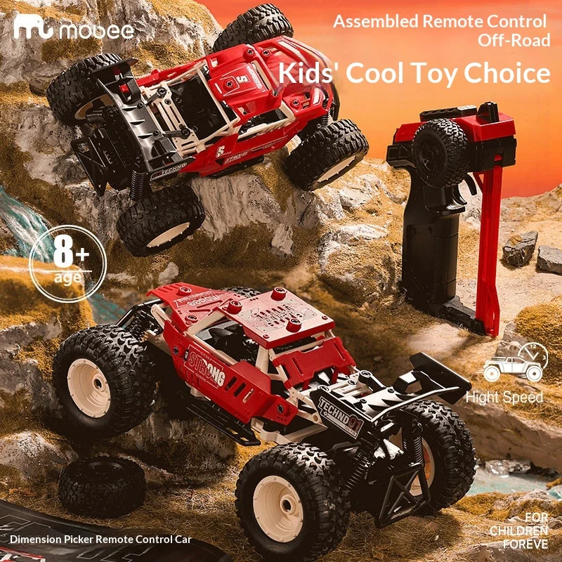 Mobee Rc Off Road Racing Car Diy Assembly High Speed Remote Control Vehicle All Terrain Hobby Toy For Outdoor Rock Climbing