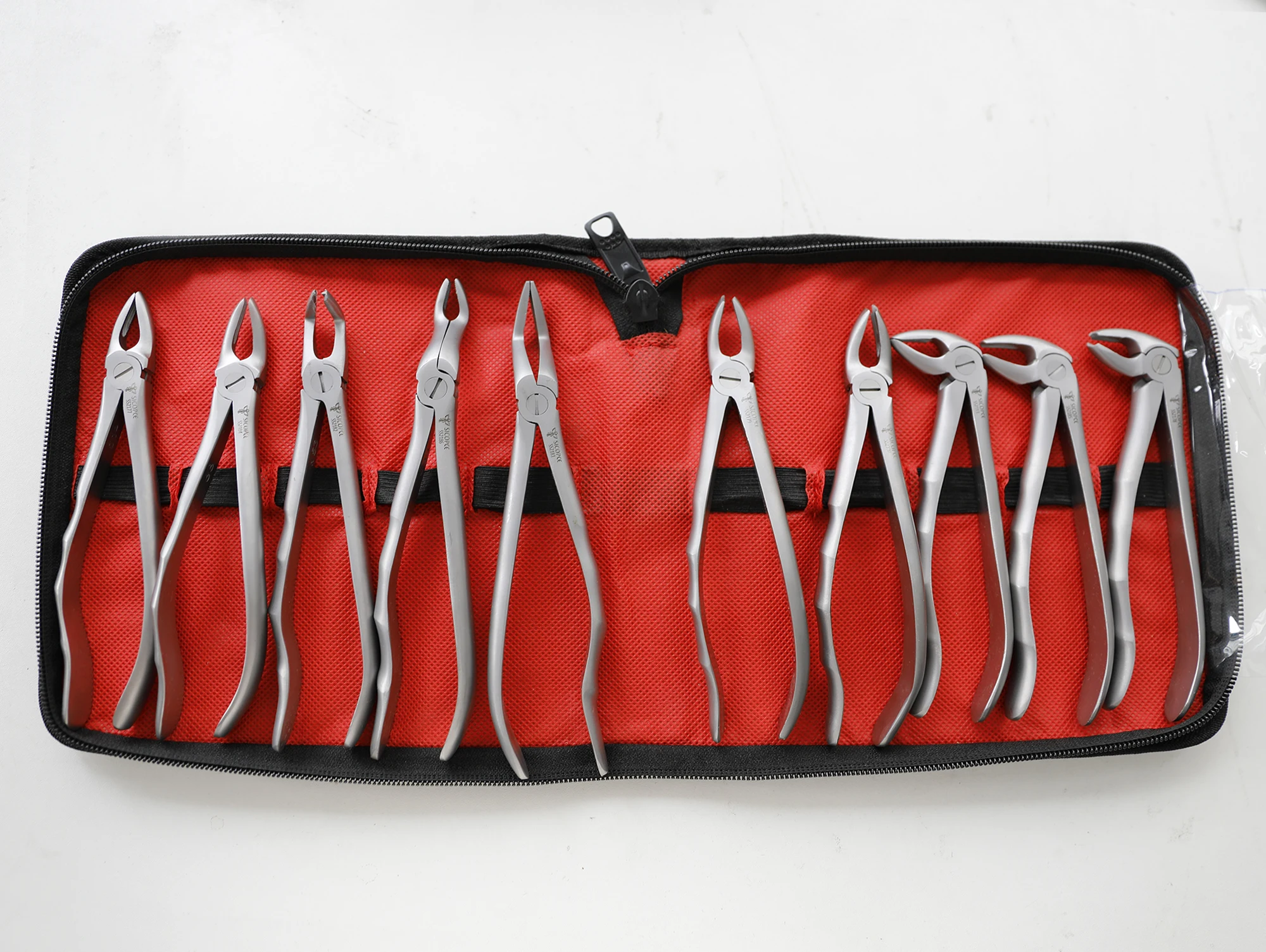 10pcs Dental Extraction Forceps Pliers kit Stainless Steel Dental Surgical Tooth Extraction Forceps Kit