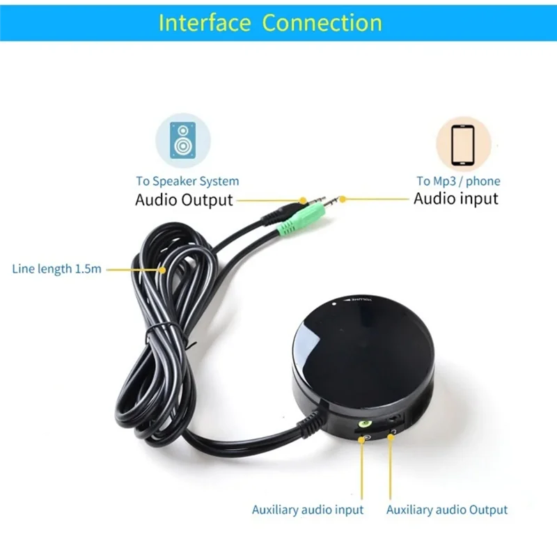 

-PQWN 3.5Mm Signal Volume Control Cable Wired Audio Controller Aux Adjustment For Speaker Amplifiers System