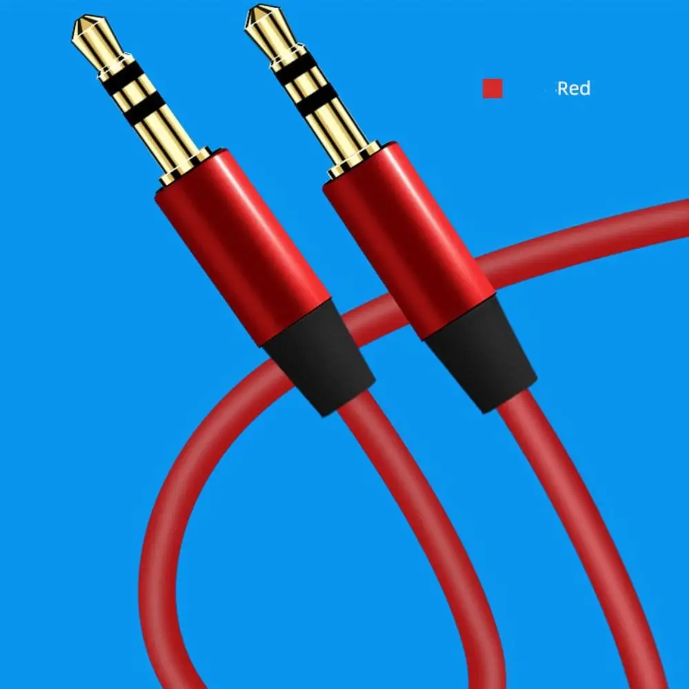 Ocynowany miedziany kabel Jack rozszerzenie Audio pozłacane kolorowe gniazda 3.5 Mm przewód głośnikowy przewód AUX kolejki linowej 3.5mm PVC