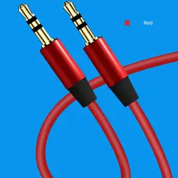 Ocynowany miedziany kabel Jack rozszerzenie Audio pozłacane kolorowe gniazda 3.5 Mm przewód głośnikowy przewód AUX kolejki linowej 3.5mm PVC