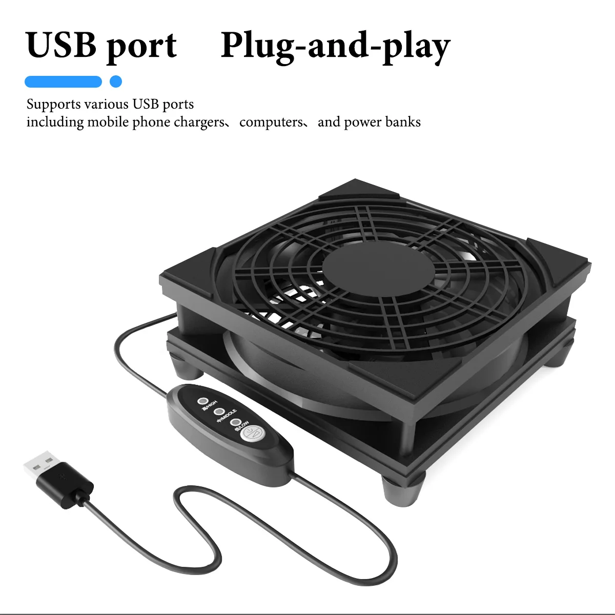 

1 шт. USB поддерживает 3-скоростную регулировку. Компьютерный вентилятор бесшумный. Вентилятор источника питания 5 В оснащен регулятором скорости, су.
