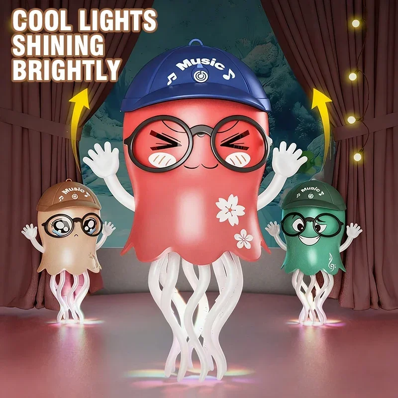 แมงกะพรุนเต้นรำลึกลับ, ของเล่นเต้นรำปลาหมึก, ของเล่นสัตว์เลี้ยงอิเล็กทรอนิกส์, ของเล่นสร้างสรรค์สำหรับเด็กแบบโต้ตอบ, ของเล่นเรืองแสงบิดหมุน