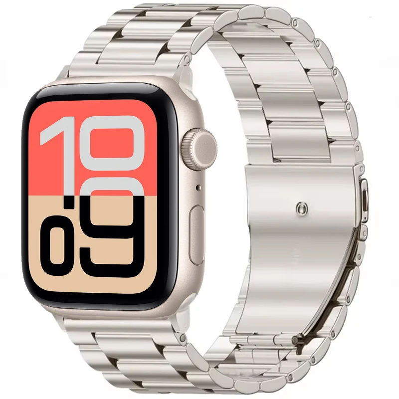 Correa de Metal para Apple Watch Ultra/2 49mm 11 10 42mm 46mm 9 8 7 45mm 41mm pulsera de acero inoxidable iWatch 6 5 4 SE 44mm 40mm
