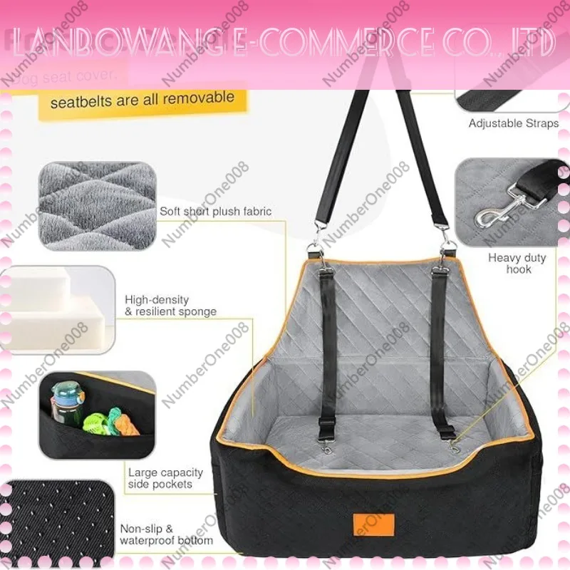 Removable Washable Car Dog Bed Medium Dog Pet Car Safety Seat Non Slip All Seasons Pet Mat