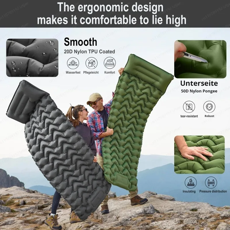 One pack, inflatable portable camping inflatable mattress, outdoor foot-stepping inflatable outdoor tent mattress