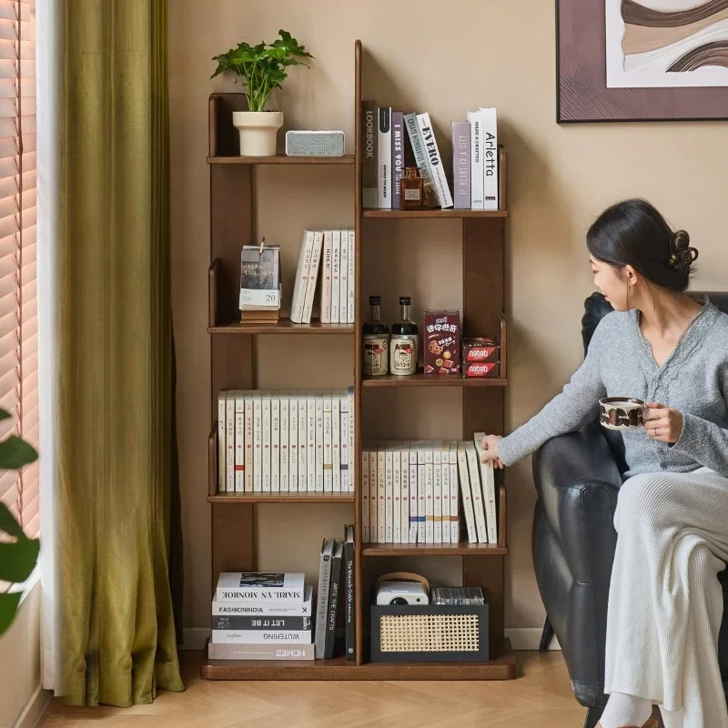 Solid wood bookshelf, floor shelf, study display shelf