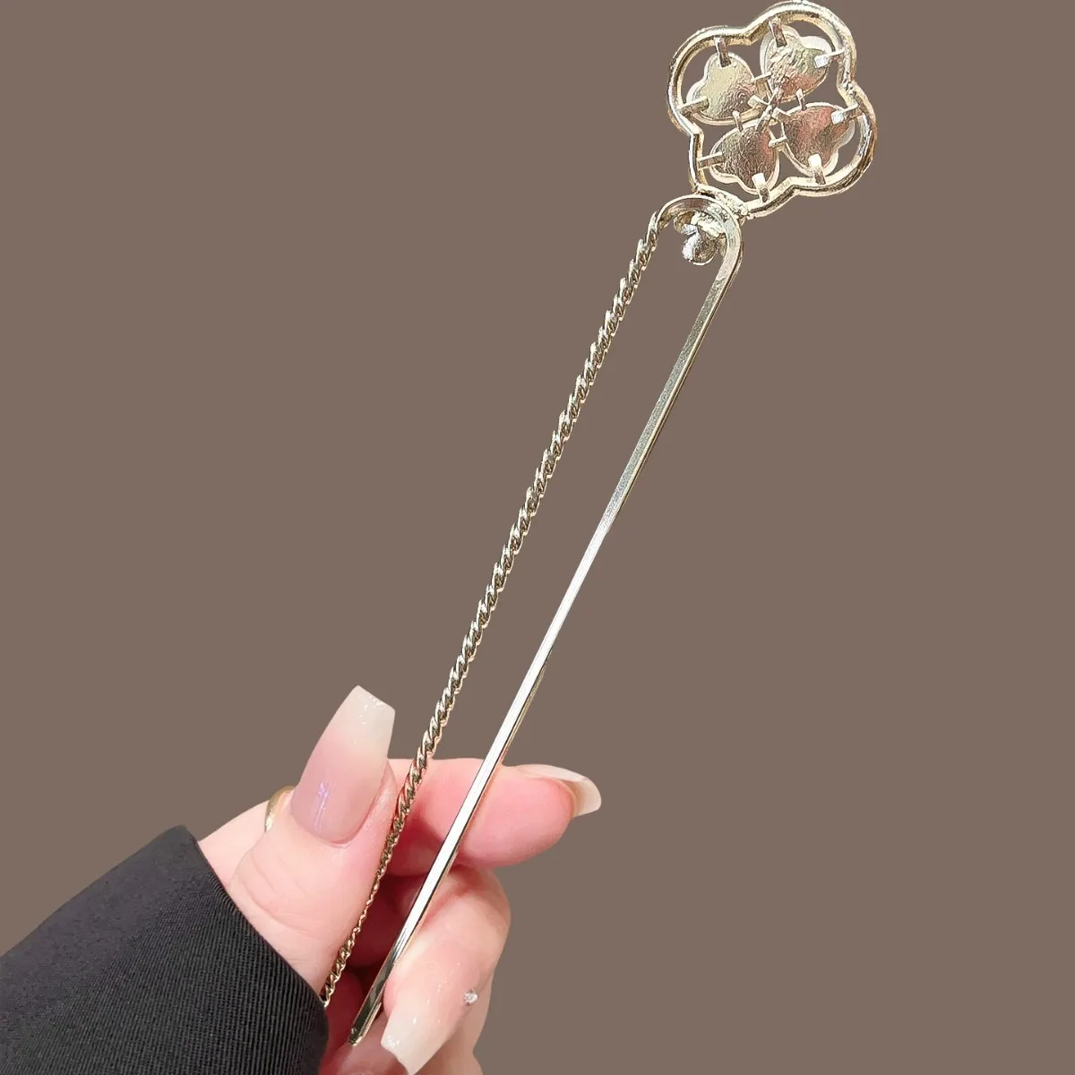 1 قطعة المتخصصة أربع أوراق البرسيم دبوس الشعر الراين المحيطة عين القط مزين النمط الحديث تنوعا أغطية الرأس