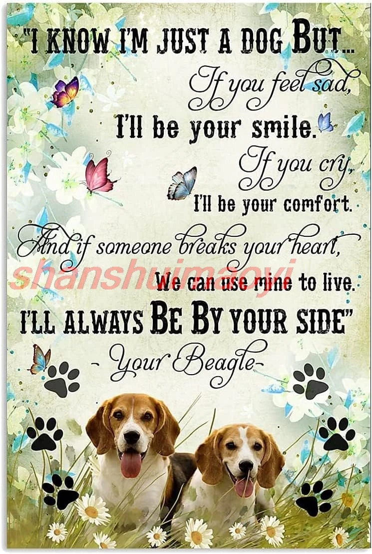 shan Aluminum Sign Metal Poster Plaque I Know I'M Just A Dog Beagle Birthday Christmas Housewarming Gift Metal Sign Retro 1pc