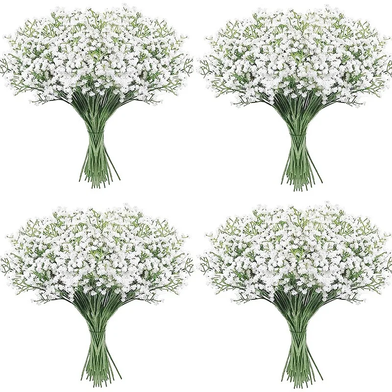 

Babys Breath Artificial Flowers 45 Pcs Gypsophila Real Touch Flowers for Wedding Party Home Decoration