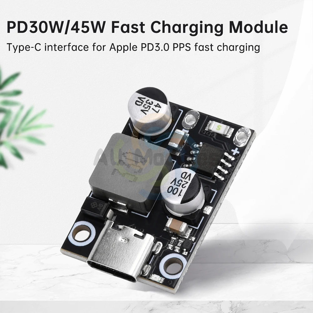 PD30W/45W Fast Charging Module Type-C Interface QC3.0 Step Down Module Fast Quick Charger Circuit Board Support VOOC