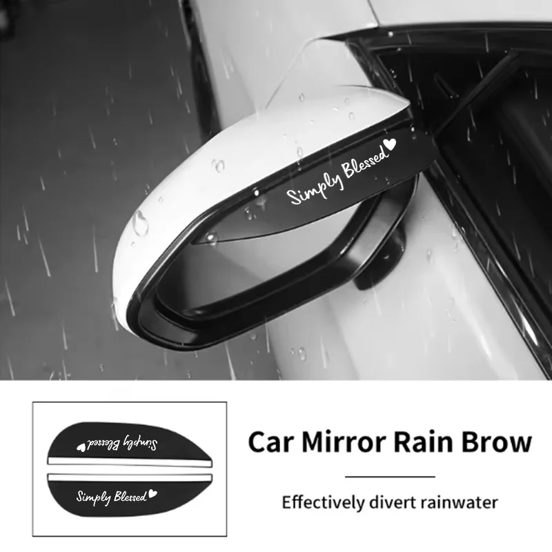 Cartoon-Style Rain Shield for Rearview Mirror, Simply Car-Mounted Reflective Mirror Rain Guard, Anti-Rain and Sun Protection for Reversing Mirror
