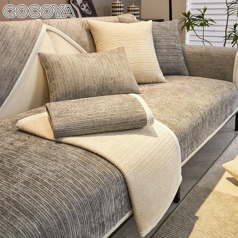 

Modern Style Chenille Sofa Cover for Living Room Four Seasons Universal Sofas Towel Slipcovers Home Decor Jacquard Couch Cushion