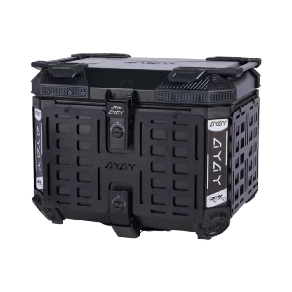 

45L Large Capacity Motorcycle Electric Vehicle Luggage Multifunctional Rear Luggage Aluminum Alloy Armored Waterproof Top Box