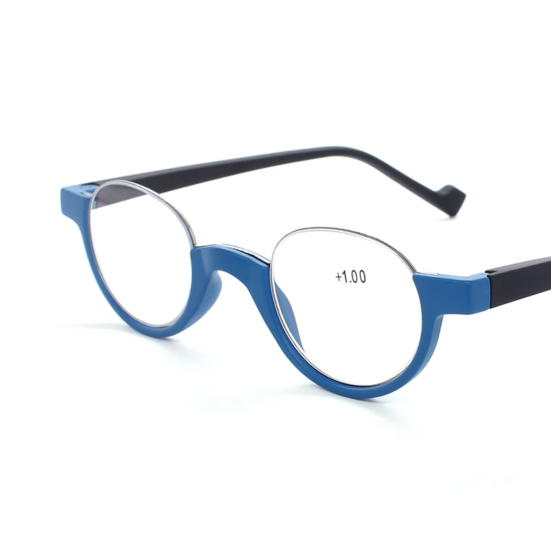 

Reading Glasses Woman and Men Anti Blue Light Retro Circlar Metal Prescription Glasses for Small Face Blue 1 1.5 2 2.5 3 3.5