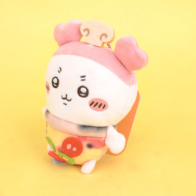 Cute Cartoon Kawaii czarny kot Halloween Chiikawa Usagi Hachiware Pizza pluszowa zabawka brelok do kluczy z ozdobą zabawka prezent