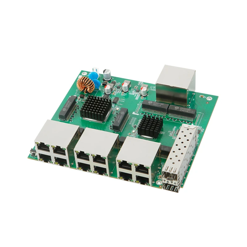 16+2 Gigabit Network Switch Board with Two SFP Optical Slots 18-Port Ethernet Expansion Communication Module