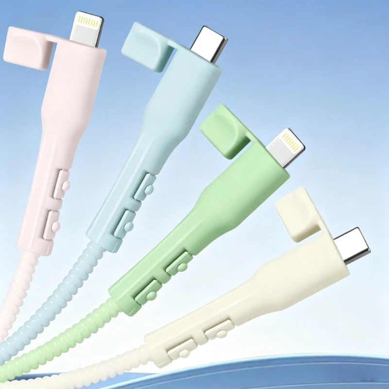10 Stück Ladekabelschutz USB-C Datenkabel-Schutzhülle Bruchsichere Hülle für Handy, Tablet, Notebook, Computer – Detail 3