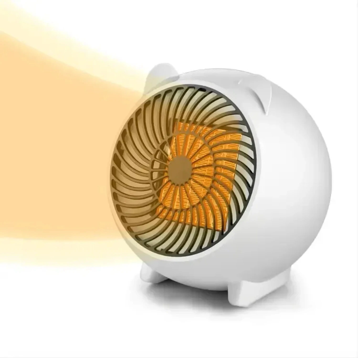 Portable  Ceramic Space Heater with Thermostat - 220V Mini  Heater for Indoor Office, Desktop, and  Use - Energy