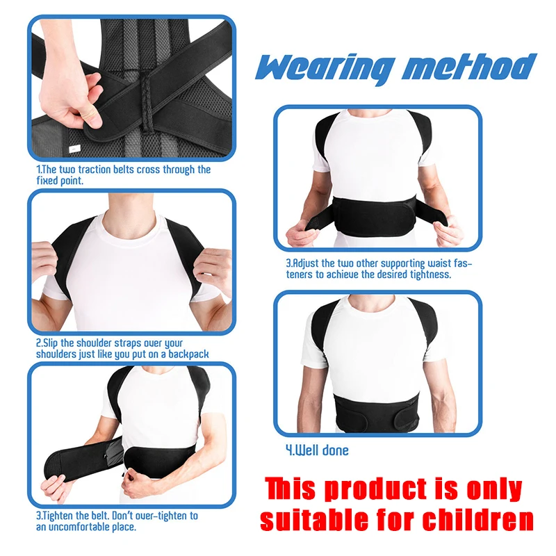 Back Corrector Corset Magnetic Posture Corrector Straight Shoulder Brace Lumbar Support Pain Relief For Children - view 5