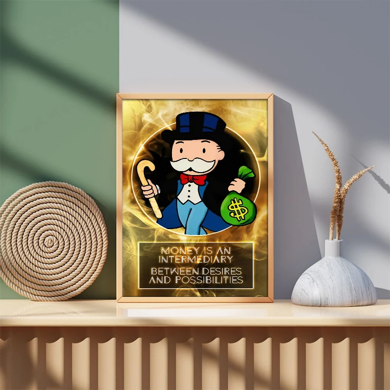 Fashion Alec Monopoly Millionaire Money Canvas Painting Modern Street Graffiti Wall Poster Prints Room Gifts Home Pictures Decor - view 4