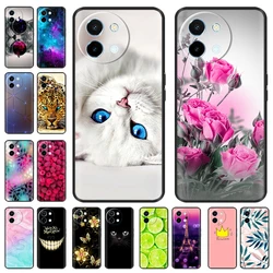 For Vivo Y38 5G Phone Case Painted Soft Black TPU Silicone Bumper For vivo Y38 Y200i Y200t T3x Protective Back Cover Cases Capas