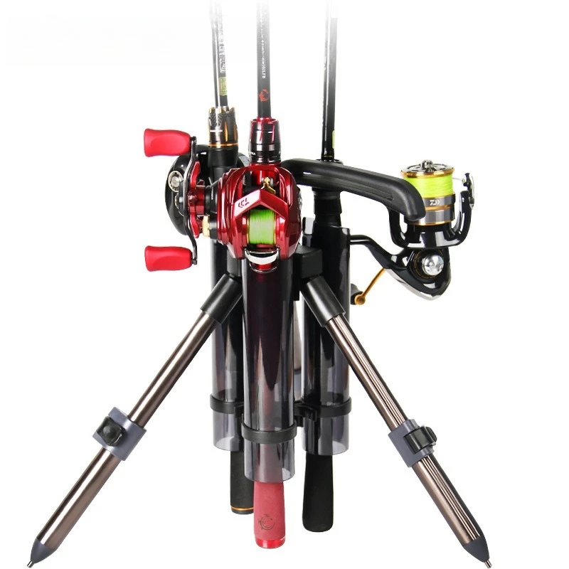 

Portable Aluminum Alloy Fishing Rod Tripod Insert Rod Tube Luya Fishing Equipment Outdoor Products