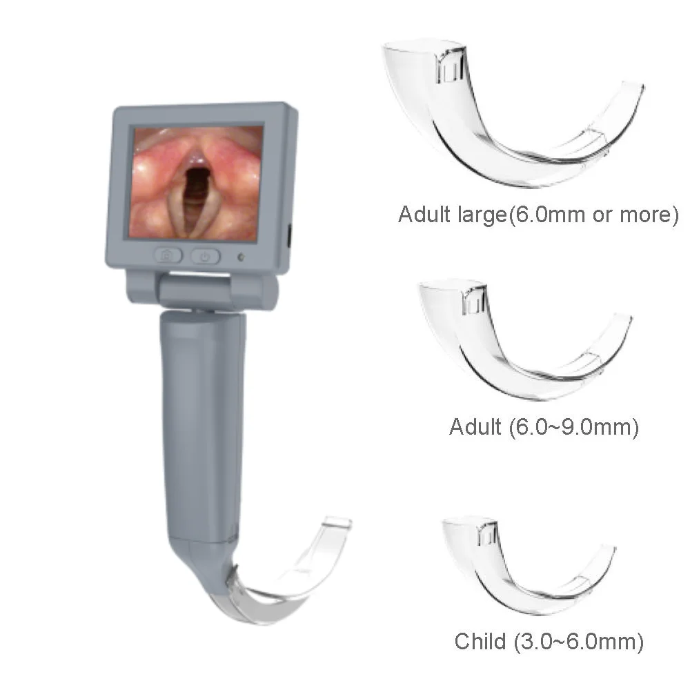 CONTEC GS2 Digital Video Laryngoscope 2.8”color LCD with Software 3 Sizes Blades