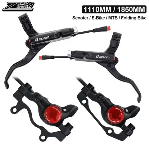 ZOOM HB-775E E-BIKE juego de frenos de disco hidráulicos Scooter Eléctrico Mtb bicicleta Control de apagado pistones aceite freno delantero izquierdo derecho