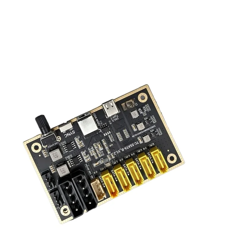 ForType-C to 5-port SATA expansion board one-to-five high-speed external hard disk box USB3.2 external NAS hard disk box
