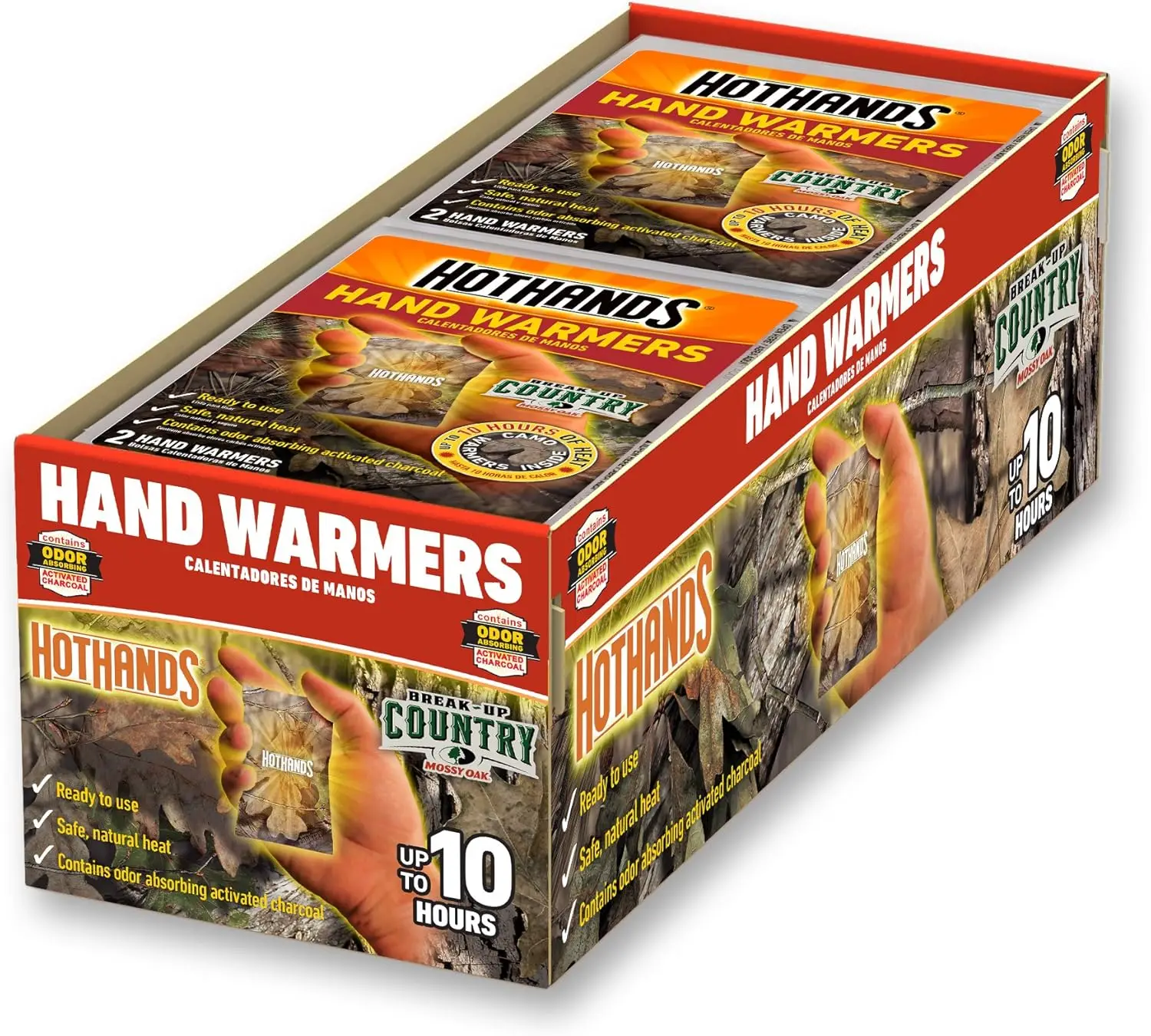 

Mossy Oak Camo Hand Warmers - Long Lasting Natural Odorless Air Activated Warmers - Up to 10 Hours of Heat - 40 Pair